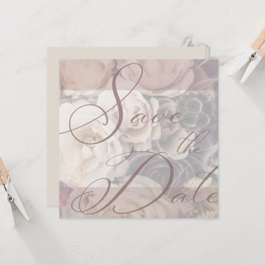 セーブ・ザ・デート案内 招待状 (正面/裏面インサイチュ)