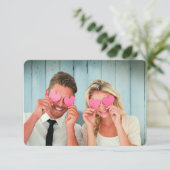 セーブ・ザ・デート案内（黒） 招待状 (スタンド正面)