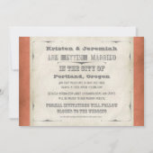 セーブ・ザ・デート - オンブレ チェvron ストライプ ジグザグ フォト 招待状 (裏面)