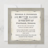 セーブ・ザ・デート - オンブレ チェvron ストライプ ジグザグ フォト 招待状 (裏面)