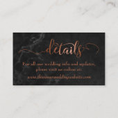 セーブ・ザ・デート | カッパースクリプトオーバーブラックマーブル エンクロージャーカード (裏面)