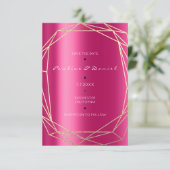 セーブ・ザ・デート ダイヤモンド ゴールド フクシア ブラック モノグラム (スタンド正面)