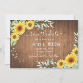 セーブ·ザ·デート·バーン·ウッド·ヒマワリー 案内状 (正面)