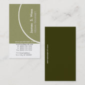 セーモダンジグリーン(半円モダン) 名刺 (正面/裏面)