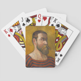 セーラおもしろいー顔ヴィンテージアートファミリートランプのポーカーゲーム トランプ