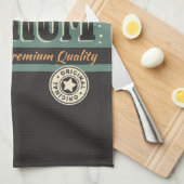 セーラパーソナライズされたラム酒ボトルレトロ標識 キッチンタオル (四つ折り)