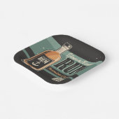 セーラパーソナライズされたラム酒ボトルレトロ標識 ペーパープレート (傾斜あり)