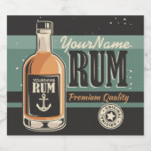 セーラパーソナライズされたラム酒ボトルレトロ標識 リキュールボトルラベル (シングルラベル)