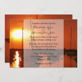 セーラボーツアットサンセットビーチ結婚式招待状 招待状 (正面/裏面)