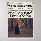 セーラムの魔女のカスタムハロウィーン新聞壁アート ポスター (正面)