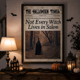 セーラムの魔女のカスタムハロウィーン新聞壁アート ポスター