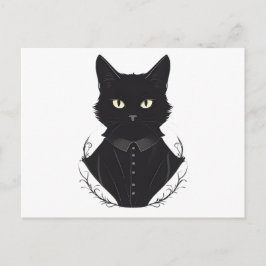 セーラムの魔法の黒猫 インビテーションポストカード