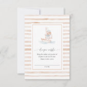 セーラーくまタンストライプの抽選券カード 招待状 (正面)