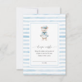 セーラーくま ブルー ストライプ 抽選券 カード (正面)