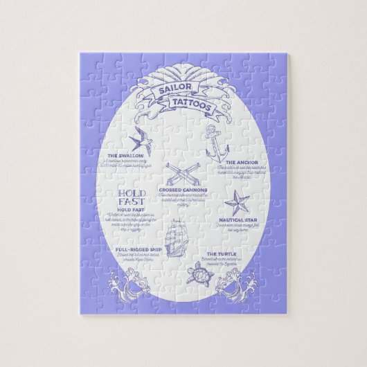 セーラーとシーマンのタトゥーと意味 ジグソーパズル (縦)