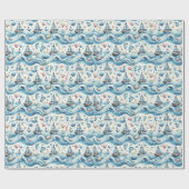 セーラーをテーマにした男の赤ちゃん包装紙 ラッピングペーパー (フラット)