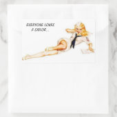 セーラーガール 長方形シール (バッグ)