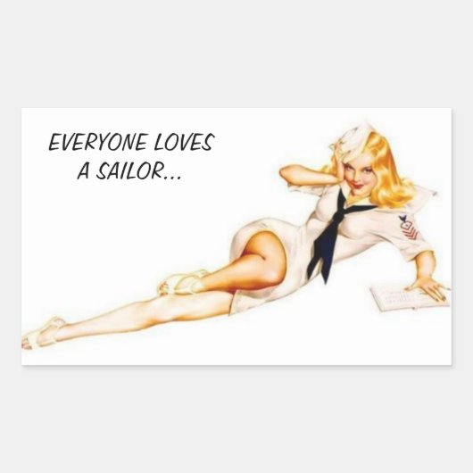 セーラーガール 長方形シール (正面)