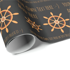 セーラーキャプテンブーツオーナーパーソナルギフトテンプレート ラッピングペーパー