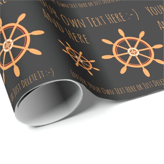 セーラーキャプテンブーツオーナーパーソナルギフトテンプレート ラッピングペーパー (ロールコーナー)