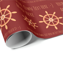 セーラーキャプテンブーツオーナーパーソナルギフトテンプレート ラッピングペーパー