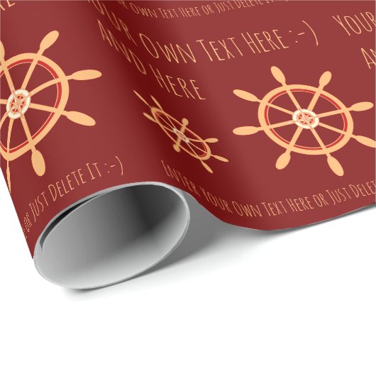 セーラーキャプテンブーツオーナーパーソナルギフトテンプレート ラッピングペーパー (ロールコーナー)