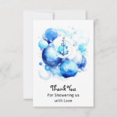 セーラーズジャーニー・航海のボーイ・ベビシャワ サンキューカード (正面)