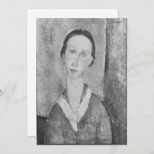 セーラーズブラウスに着た少女 – アメデオ・モディリアーニ 招待状 (正面/裏面)