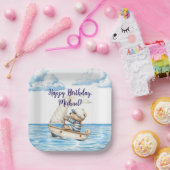 セーラーテディベア誕生日パーティー ペーパープレート (パーティー)