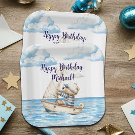 セーラーテディベア誕生日パーティー ペーパープレート