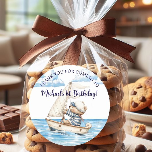 セーラーテディベア誕生日パーティー ラウンドシール