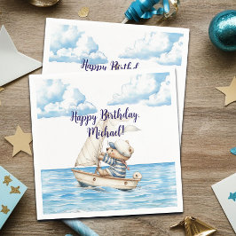 セーラーテディベア誕生日 スタンダードカクテルナプキン