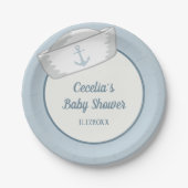 セーラーハットボーイ航海のベビーシャワー ペーパープレート (正面)