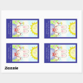 セーラーバニー蔵書票 長方形シール (シート)