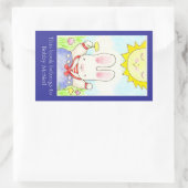 セーラーバニー蔵書票 長方形シール (バッグ)