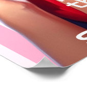 セーラーピンアップヴィンテージレトロかわいらしガールアートプリント ポスター (角)