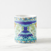 セーラーファンタジー人魚が人馬に乗って乗馬 コーヒーマグカップ (中央)