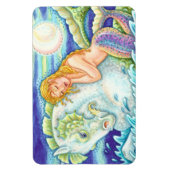 セーラーファンタジー人魚が人馬に乗って乗馬 マグネット (縦)