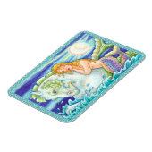 セーラーファンタジー人魚が人馬に乗って乗馬 マグネット (左側)