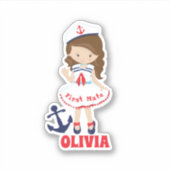 セーラーファーストメイト名ステッカー シール (正面)