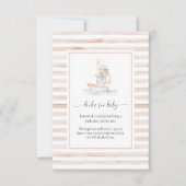 セーラーベアータンストライプブックのリクエスト挿入カード 招待状 (正面)