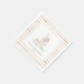 セーラーベアータンストライプベビーシャワー スタンダードカクテルナプキン (角)