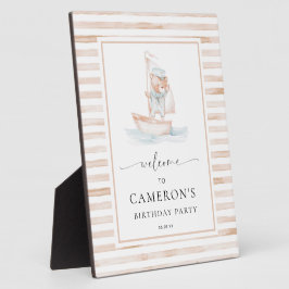 セーラーベアータンストライプ歓迎 フォトプラーク