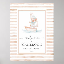 セーラーベアータンストライプ歓迎 ポスター