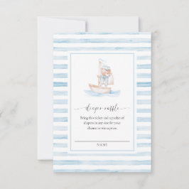 セーラーベアーブルーストライプチケットラッフル挿入カード 招待状