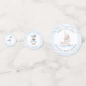 セーラーベアーブルーストライプベビーシャワー コンフェッティ (裏面)