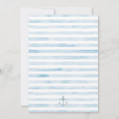 セーラーベアーブルーストライプベビーシャワー 招待状 (裏面)