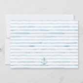 セーラーベアーブルーストライプ写真第1誕生日 招待状 (裏面)