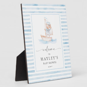 セーラーベアーブルーストライプ歓迎 フォトプラーク