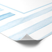 セーラーベアーブルーストライプ歓迎 ポスター (角)